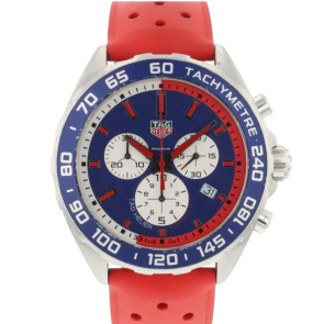 Horlogeband Tag Heuer CAZ101G / BT0731 Rubber Rood 21.5mm